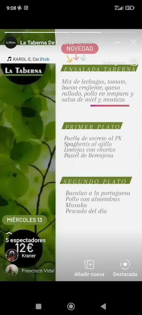 Menu_La Taberna De La Cruz_Granja de Rocamora_image_4