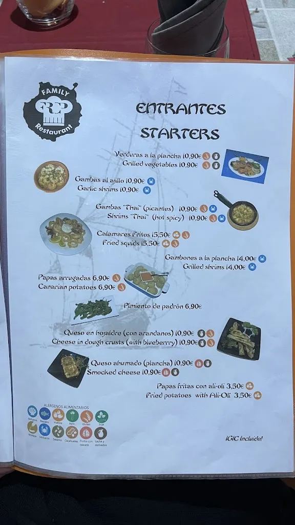 Menu_Las Canteras Family Restaurant_Las Palmas de Gran Canaria_immagine_3