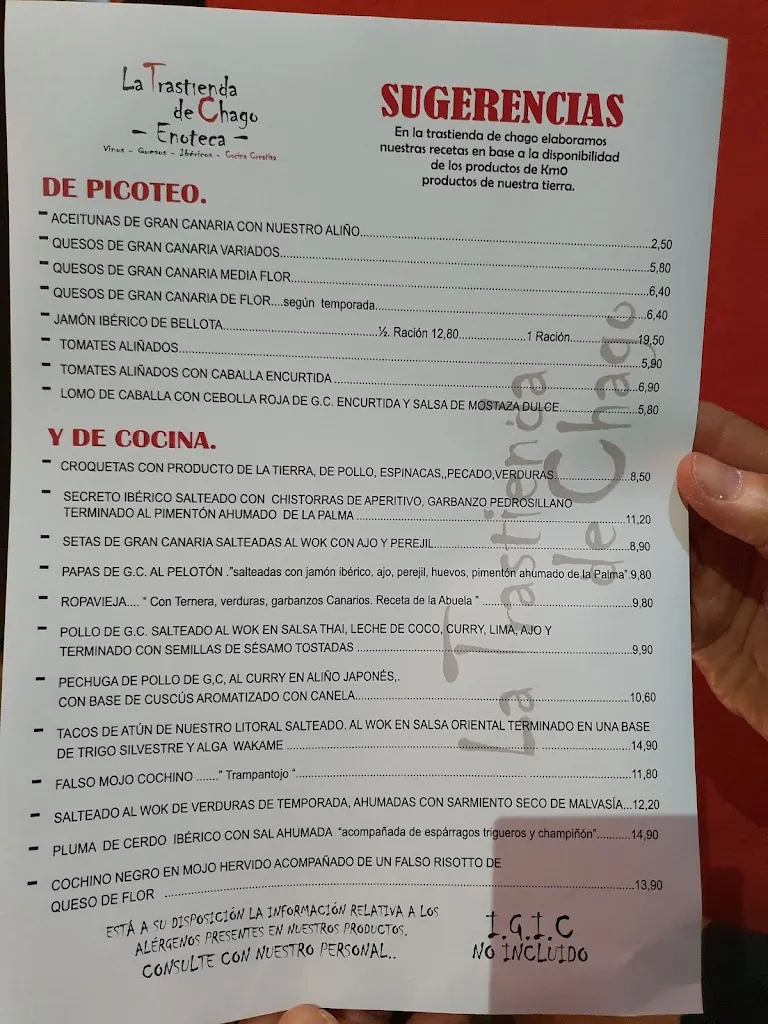 Menu_La Trastienda de Chago_Gáldar_image_2