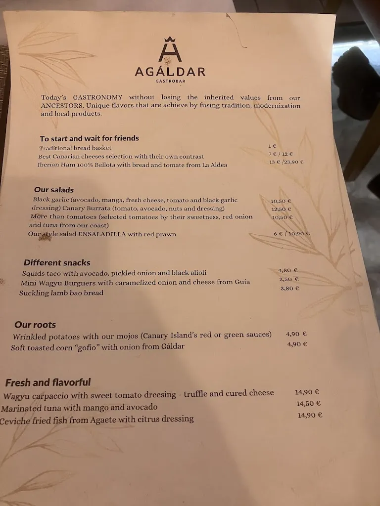 Menu_Restaurante Agáldar_Gáldar_immagine_2