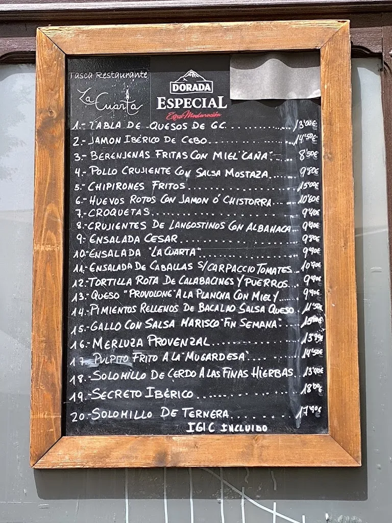 Menu_Bar La Cuarta_Gáldar_image_1