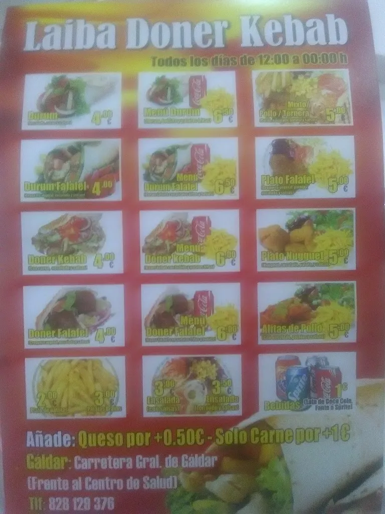 Menu_Laiba Doner Kebab Gáldar_Gáldar_immagine_3