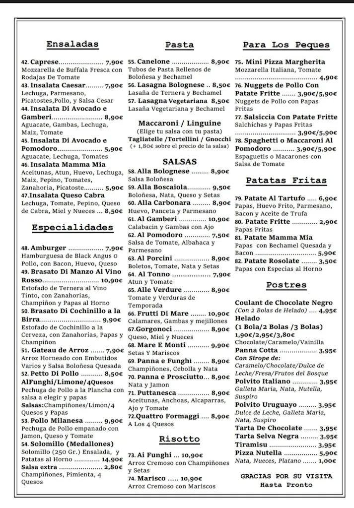 Menu_Ristorante Pizzería Mamma Mia_Gáldar_image_4