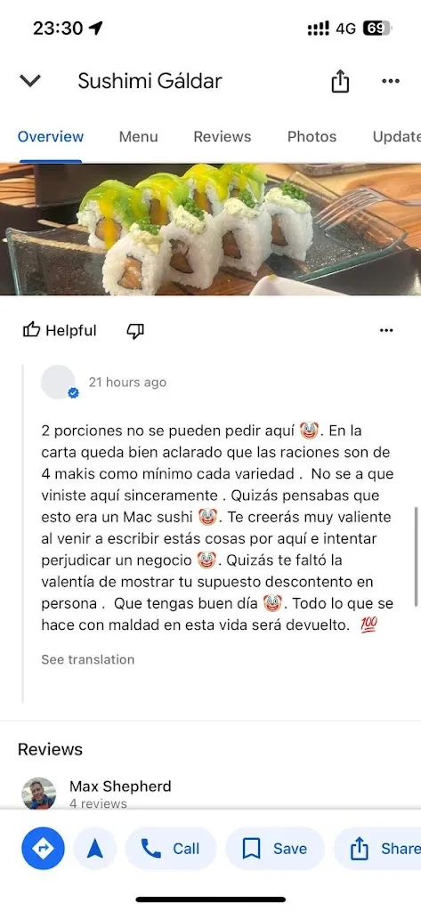 Roman Grinovski_Sushimi Gáldar_Gáldar_review