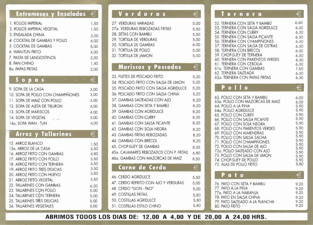 Menu_Restaurante El Castillo (bajada de los taxis)_Gáldar_image_1