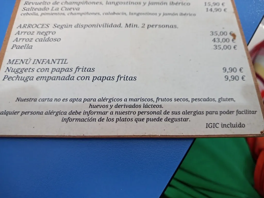 Menu_Restaurante La Cueva_Gáldar_image_2