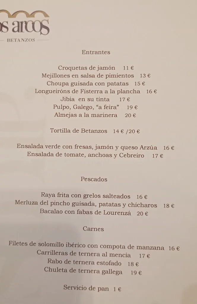 Menu_Restaurante Os Arcos_Betanzos_immagine_1
