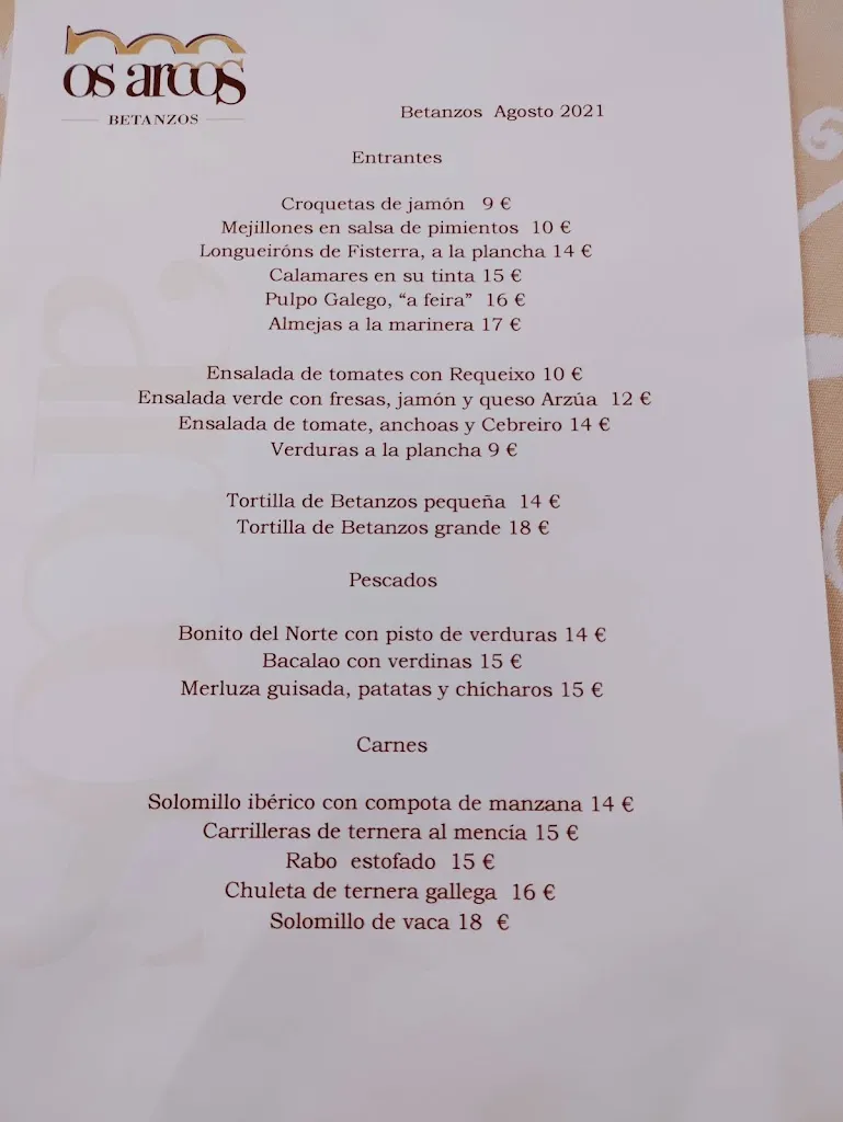 Menu_Restaurante Os Arcos_Betanzos_immagine_3