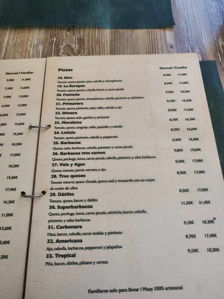 Menu_Restaurante Pizzería La Europea_Gáldar_immagine_4