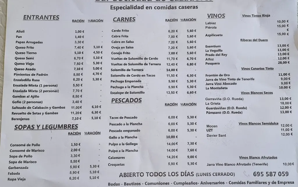 Menu_Sociedad de Cazadores del Norte de Gran Canaria_Gáldar_image_3