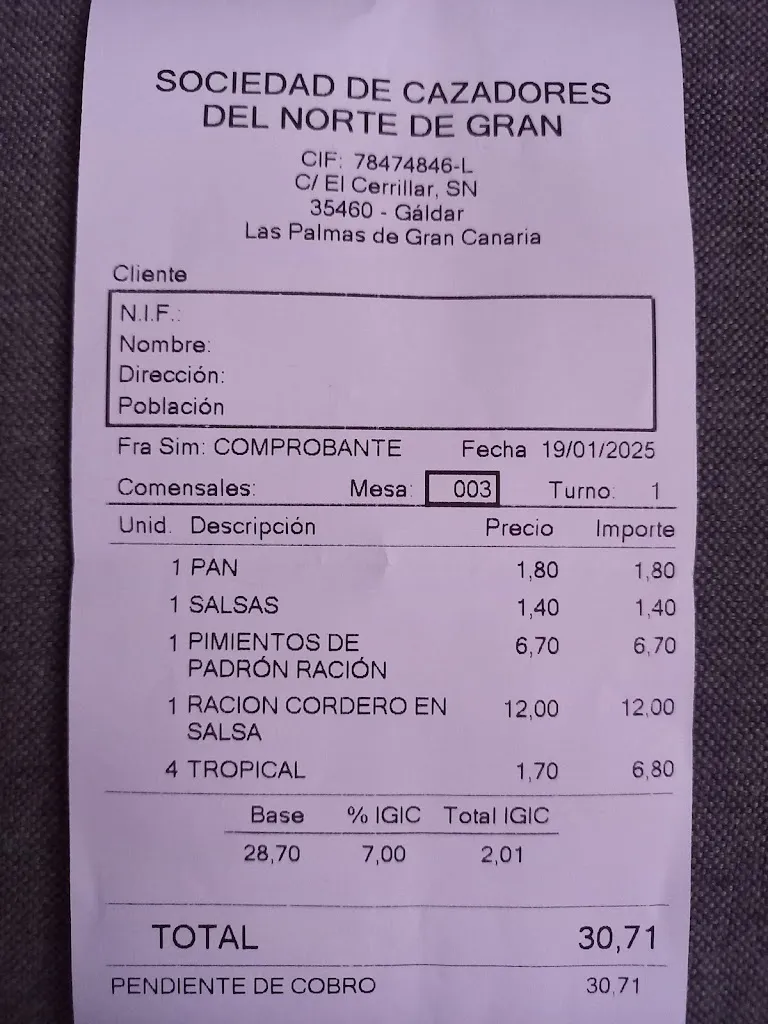 Luca Stefano_Sociedad de Cazadores del Norte de Gran Canaria_Gáldar_review