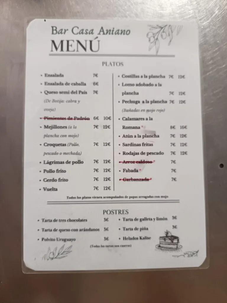 Menu_Bar Ca 'Aniano_Gáldar_image_2