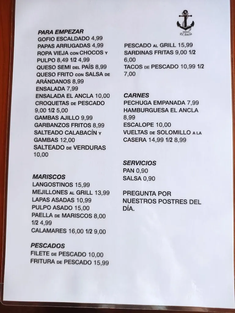 Menu_Restaurante Terraza El Ancla_Gáldar_image_2