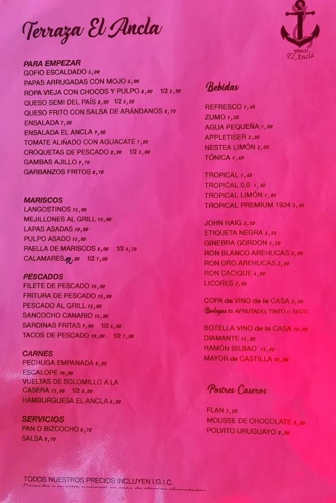 Menu_Restaurante Terraza El Ancla_Gáldar_image_3