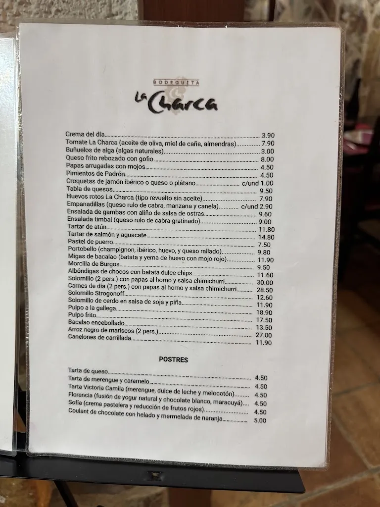 Menu_Bodeguita La Charca_La Orotava_image_1