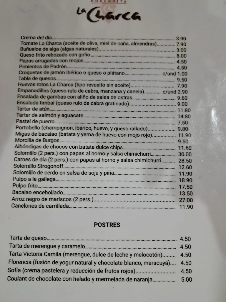 Menu_Bodeguita La Charca_La Orotava_image_3