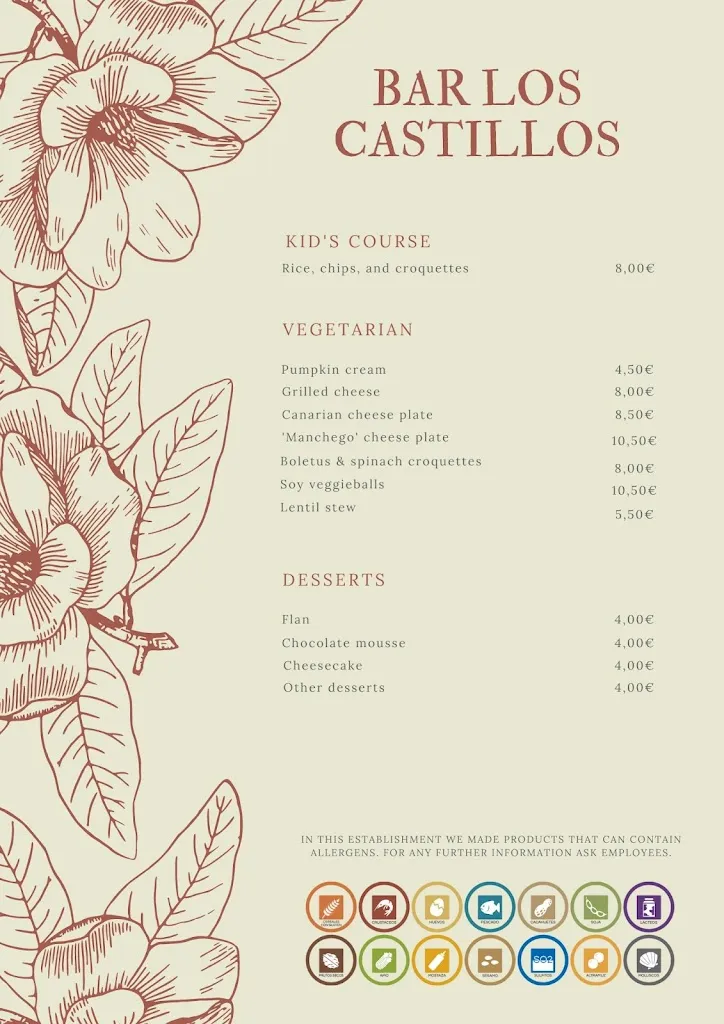 Menu_Bar Los Castillos_La Orotava_immagine_1