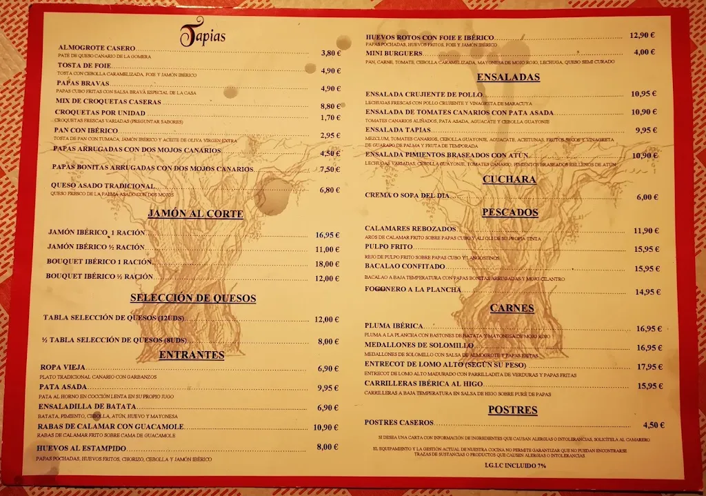 Menu_Restaurante -Tasca Tapias_La Orotava_immagine_1