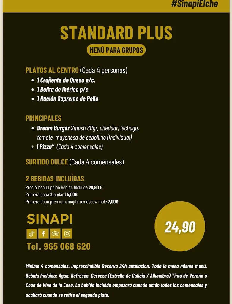Menu_Sinapi Restaurante | Elche_Elche/Elx_image_1