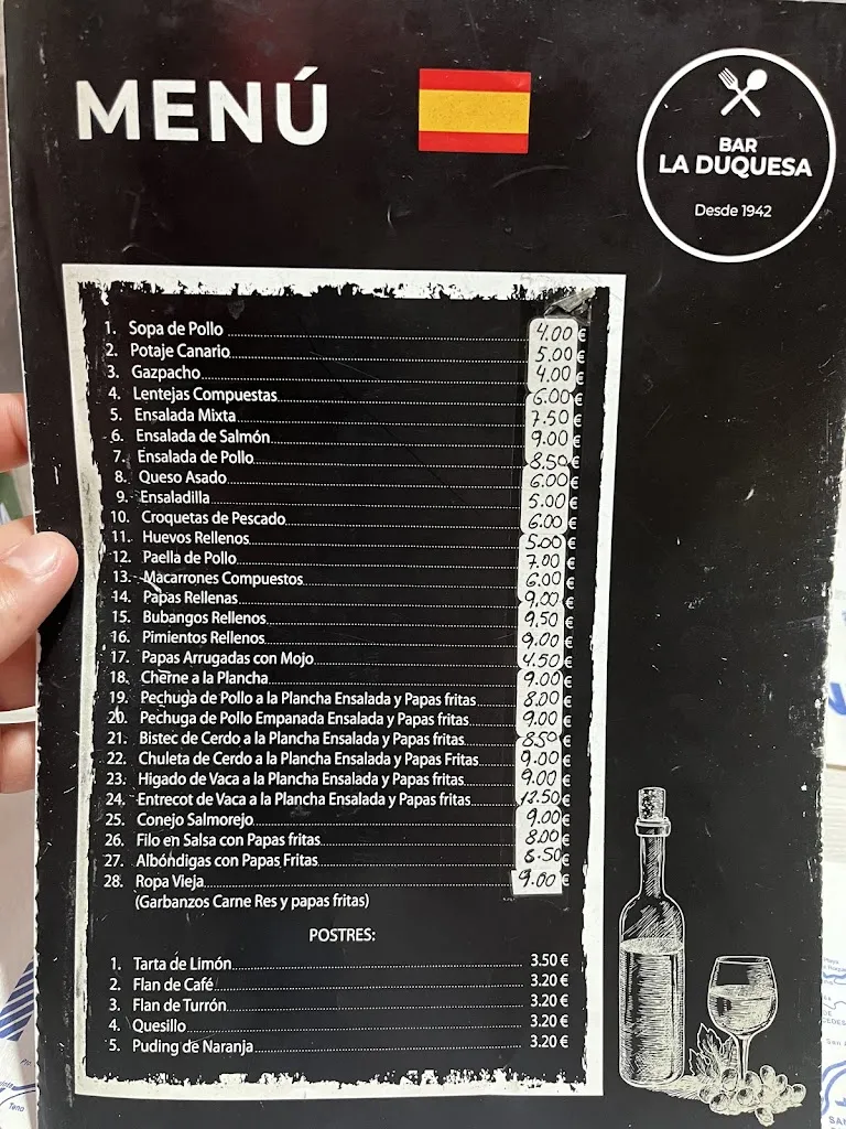 Menu_The Dutchess Bar_La Orotava_image_3