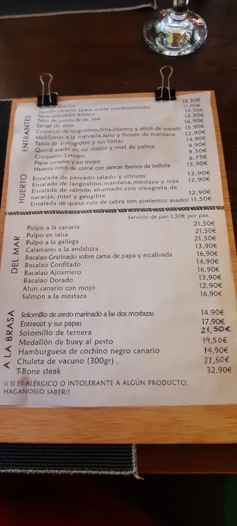 Menü_El Cotilleo de la Villa_La Orotava_Bild_1