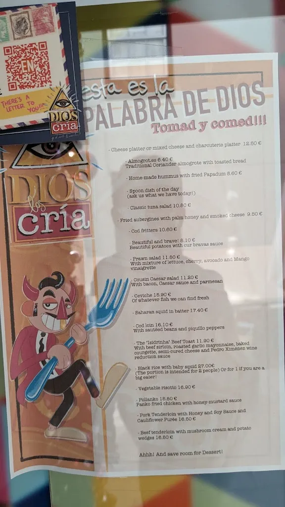 Menu_Restaurante Dios los cria... y el viento los amontona_La Orotava_immagine_1