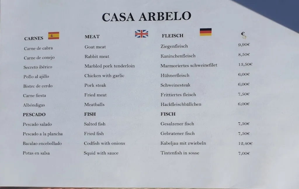 Menu_BAR RESTAURANTE CASA ARBELO_Lomo de Arico_image_2