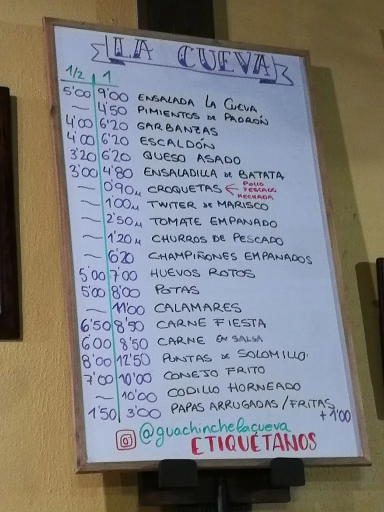 Menu_tasca cueva medio casco_La Matanza de Acentejo_immagine_1