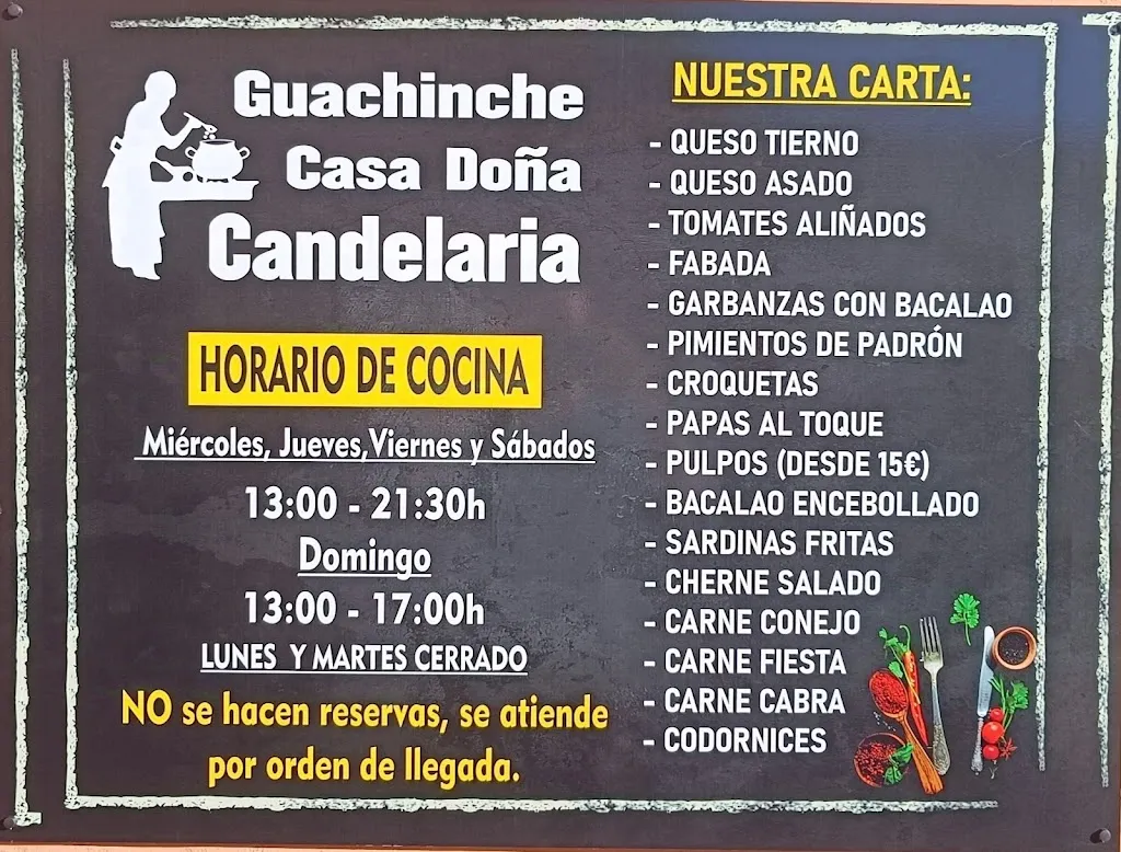 Menu_Guachinche Casa Doña Candelaria_La Matanza de Acentejo_immagine_1