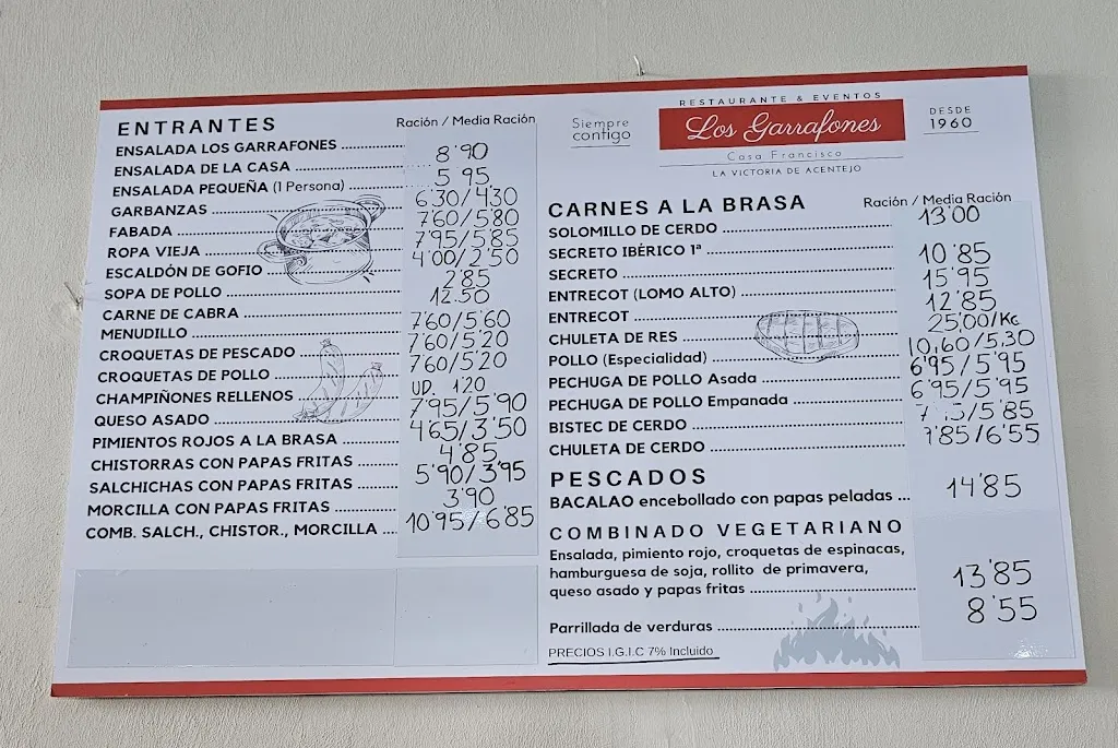 Menu_Restaurante Casa Francisco los Garrafones_La Matanza de Acentejo_image_2