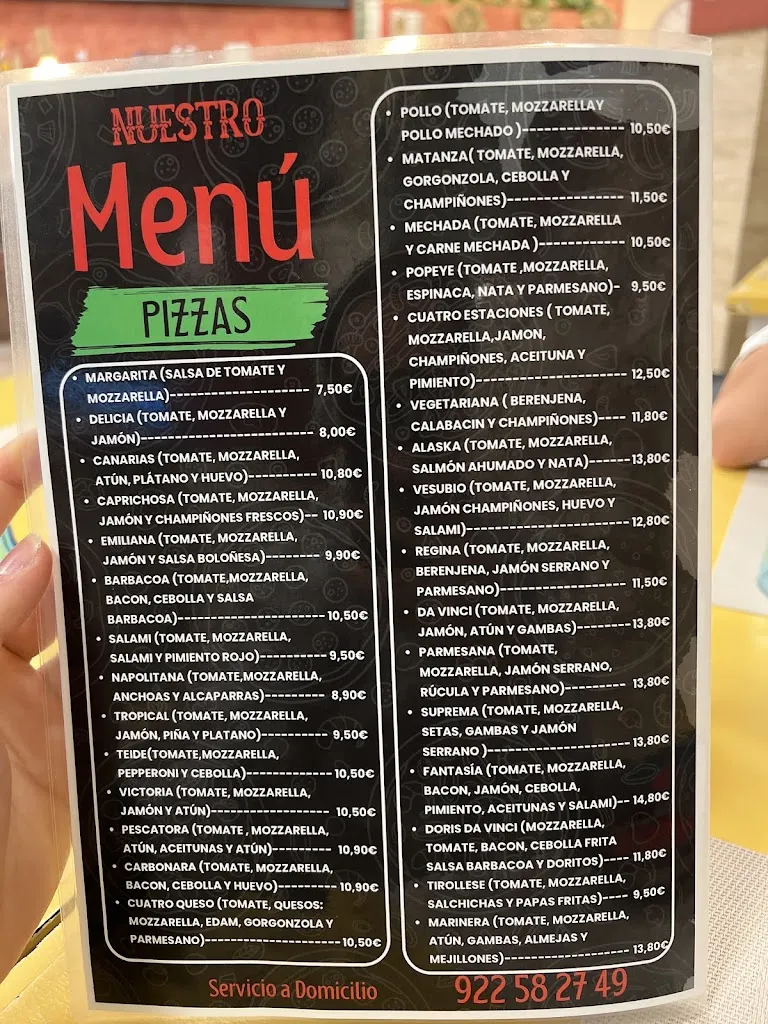 Menu_Pizzeria Da Vinci_La Victoria de Acentejo_image_1
