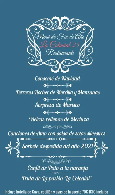 Menu_La Colonial 25 Restaurante_Los Llanos de Aridane_image_3