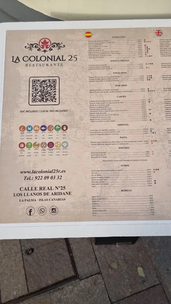 Menu_La Colonial 25 Restaurante_Los Llanos de Aridane_image_4