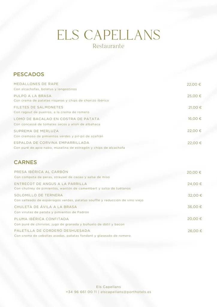 Menu_Restaurante Els Capellans_Elche/Elx_immagine_1