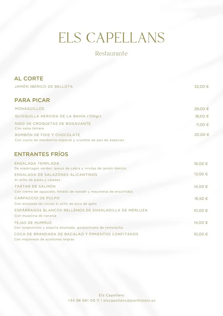 Menu_Restaurante Els Capellans_Elche/Elx_immagine_3