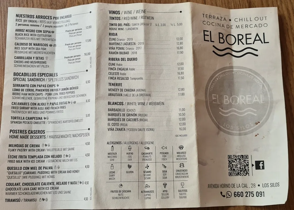Menu_El Boreal Restaurante Terraza Chillout_Los Silos_image_4