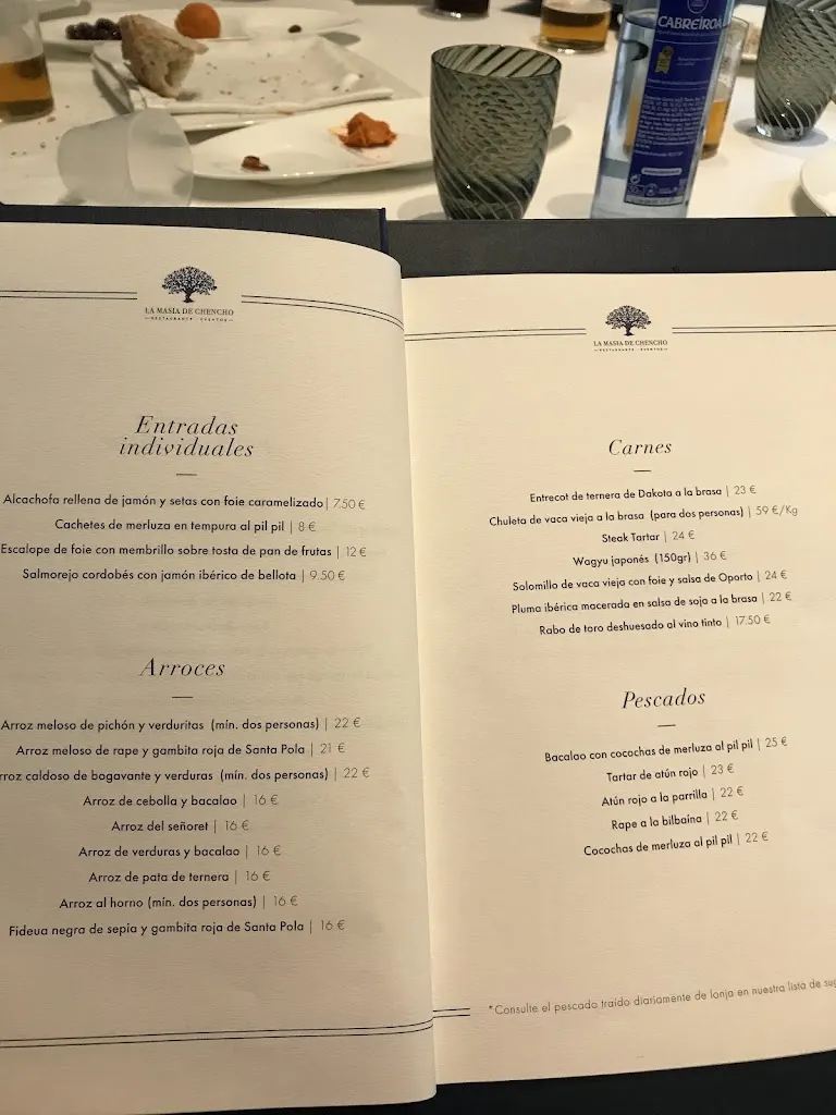 Menu_Restaurante La Masía de Chencho_Elche/Elx_image_3