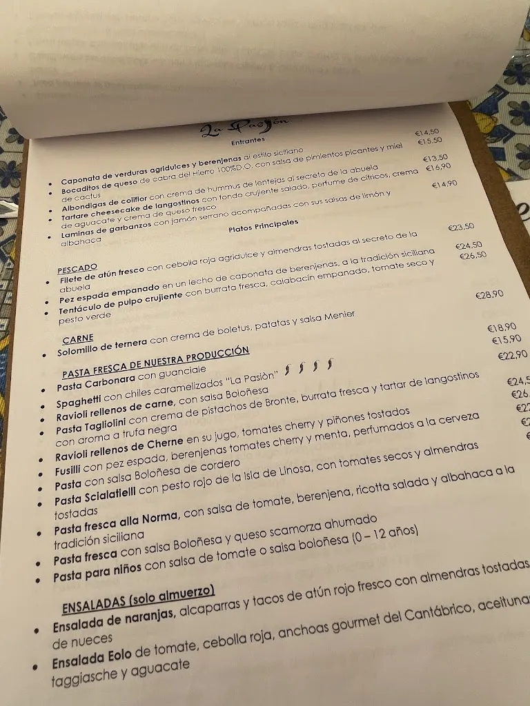 Menu_La Pasiòn Restaurante_Mogán_image_4