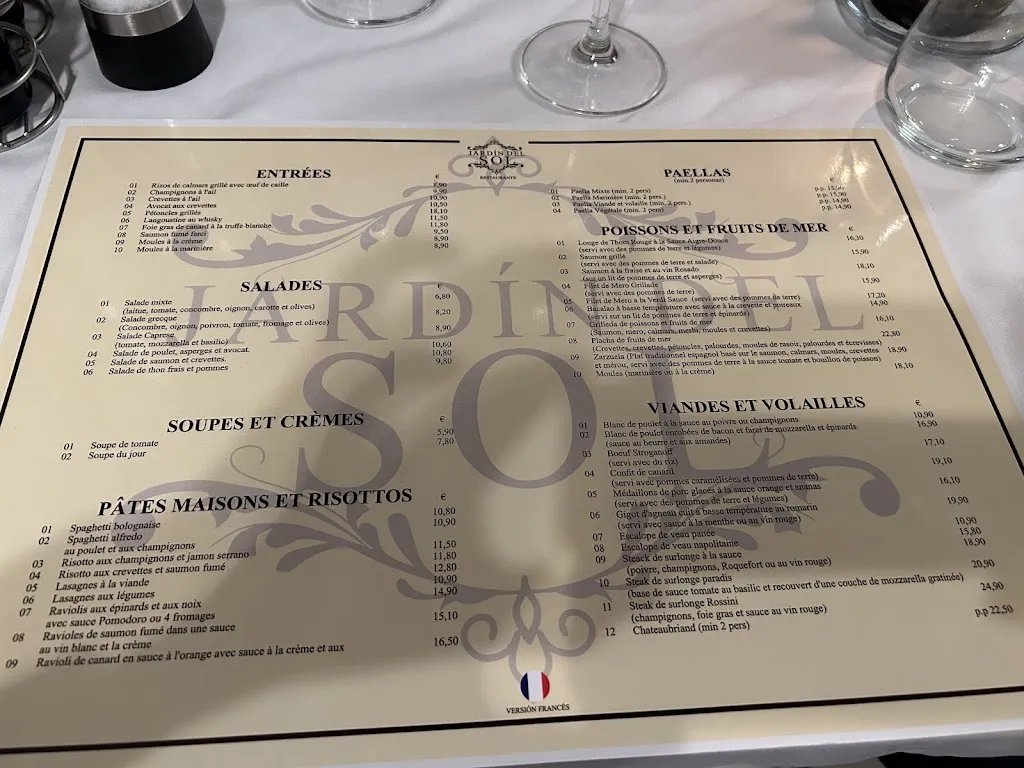 Menu_Restaurante Jardín del Sol_Los Gigantes_image_1