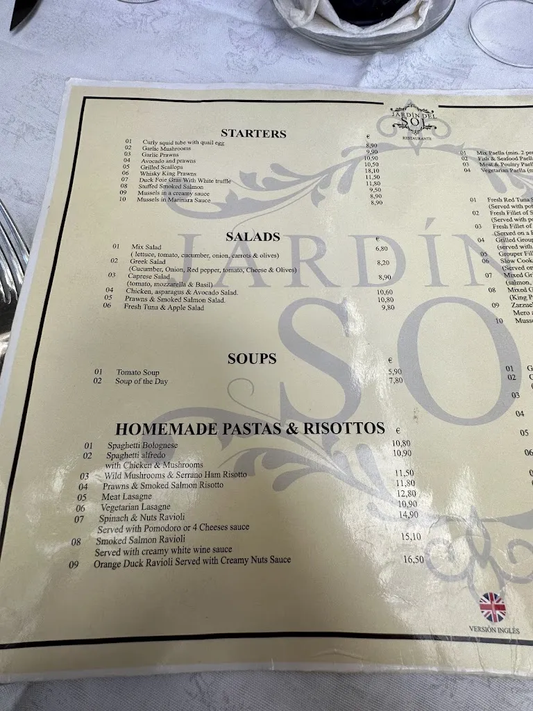 Menu_Restaurante Jardín del Sol_Los Gigantes_image_4