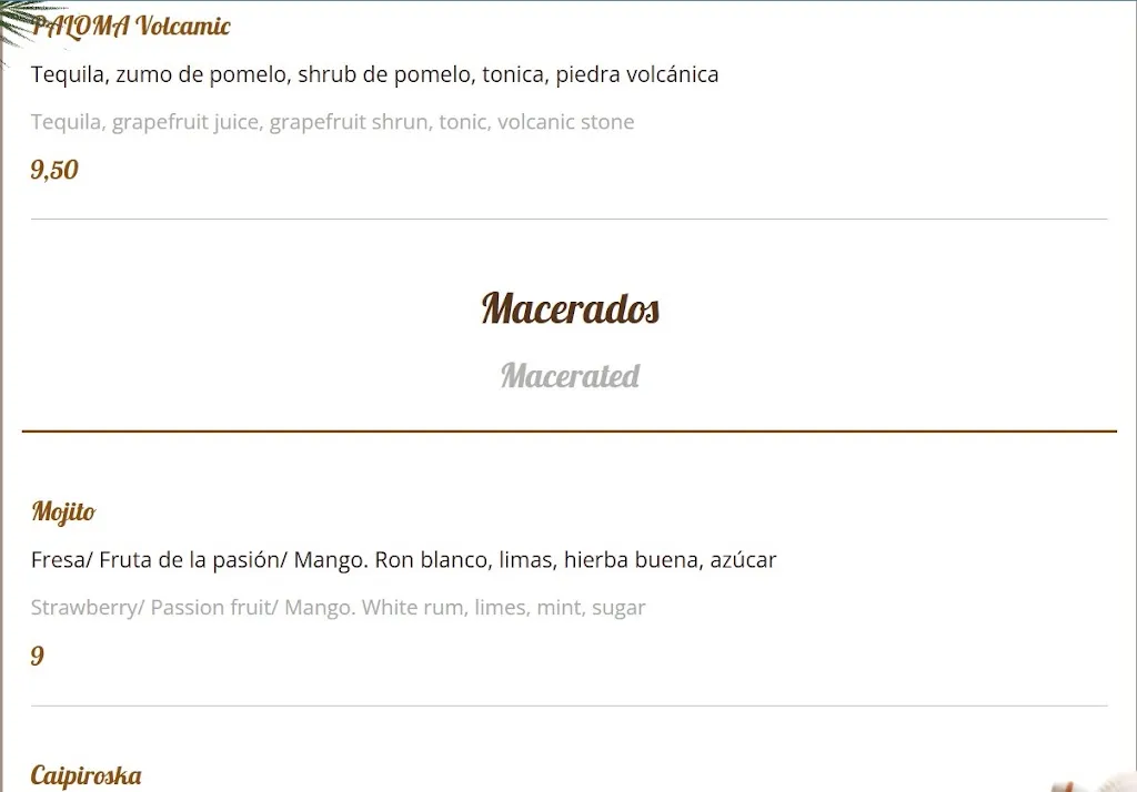 Menu_Restaurante Los Gigantes Beach Club_Los Gigantes_image_1