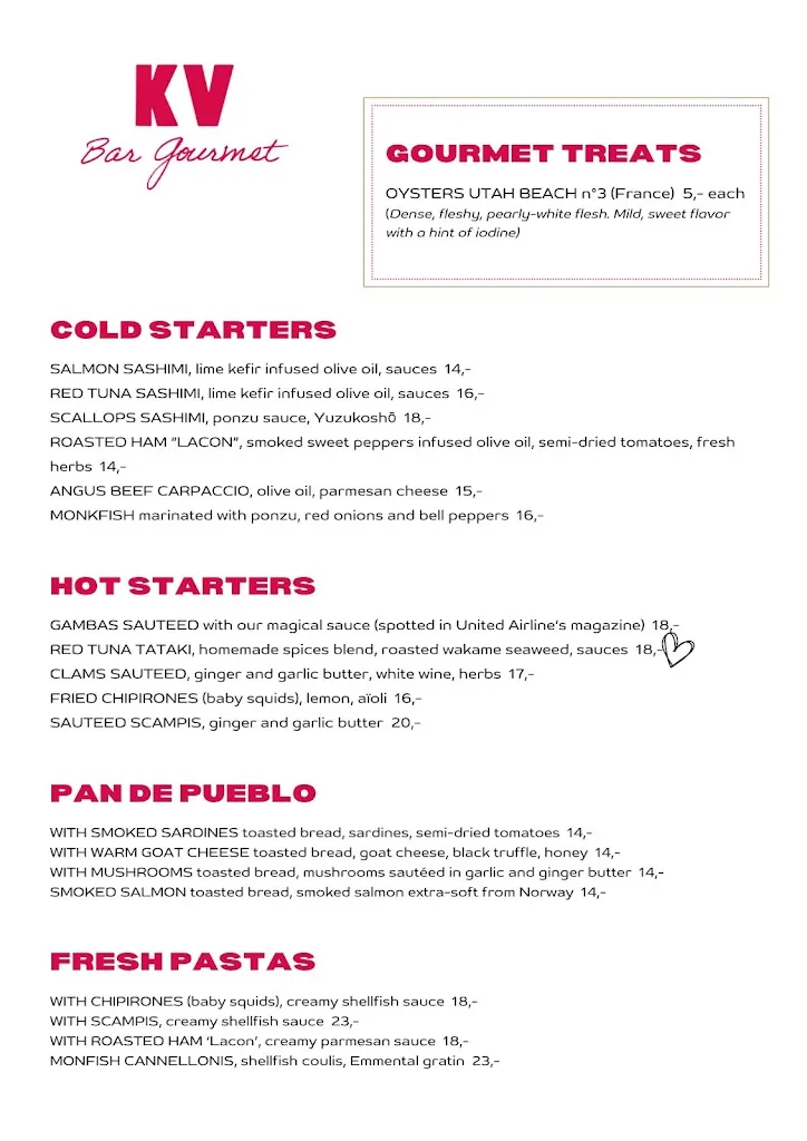 Menü_KV Bar Gourmet_Los Gigantes_Bild_2