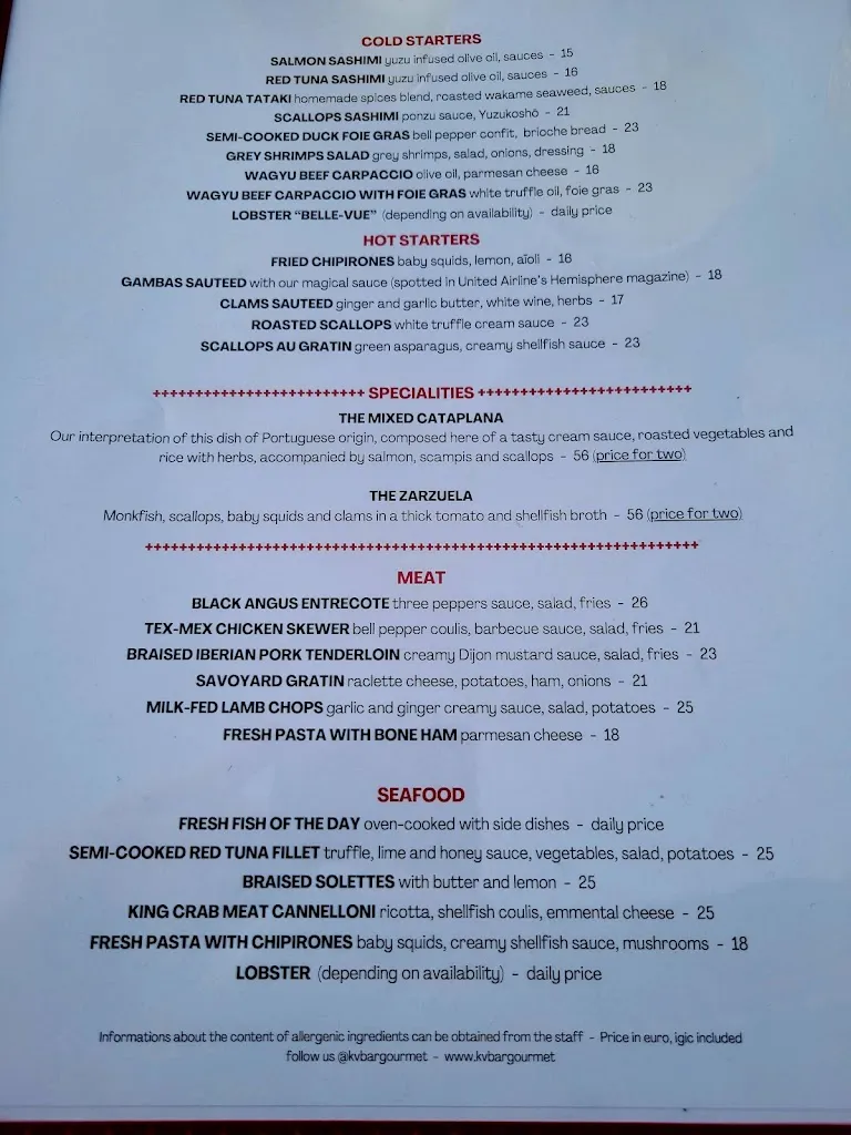 Menü_KV Bar Gourmet_Los Gigantes_Bild_3