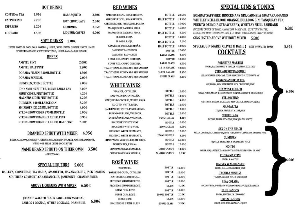 Menu_The Wine Bar & Terrace Evening Restaurant_Los Gigantes_image_3