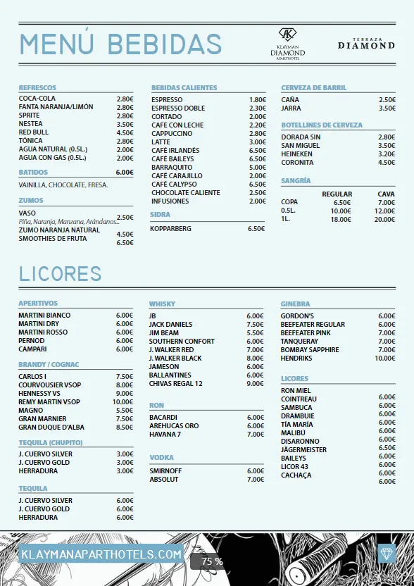 Menu_Terraza Diamond_Los Gigantes_image_1