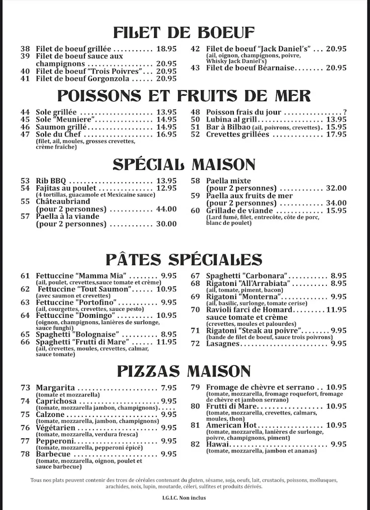 Menu_Domingo Restaurant_Los Gigantes_image_4