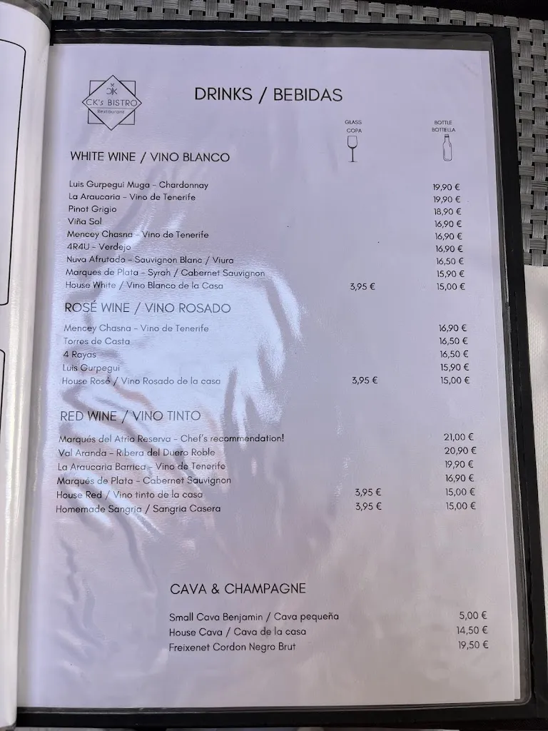 Menu_CK's Bistro_Los Gigantes_image_4