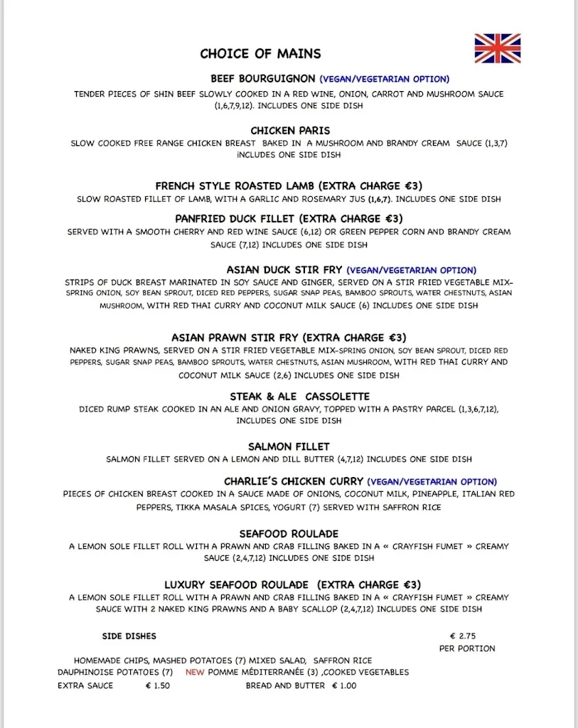 Menu_Charlie's Bistro los Gigantes_Los Gigantes_immagine_2