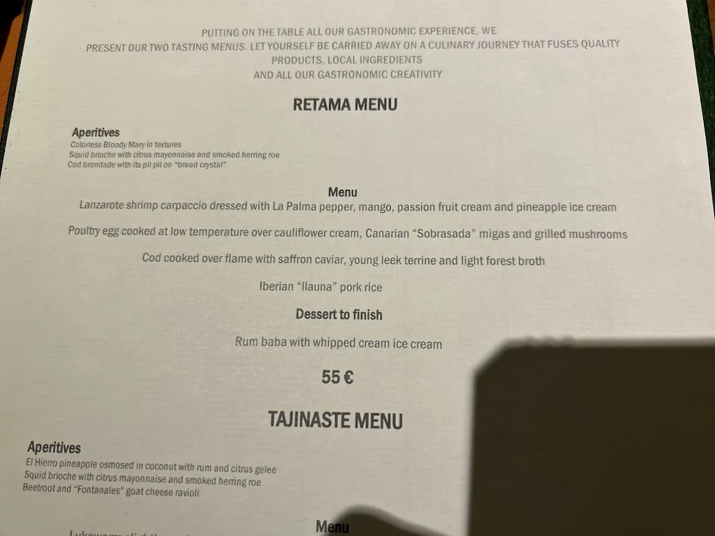 Menu_Codeso Restaurant_Los Gigantes_image_2