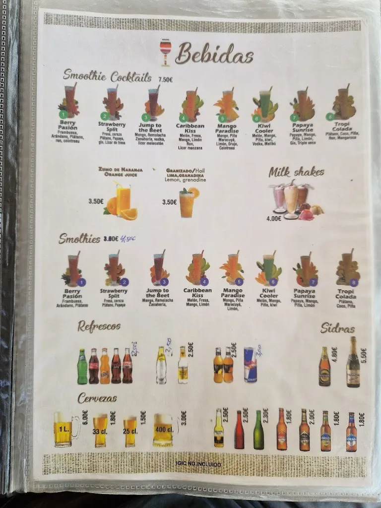 Menu_Restaurante El pescador ll_Los Gigantes_image_4